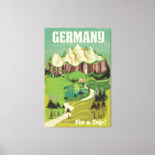 Deutschland Vintage-Reiseposter Leinwanddruck