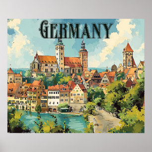 Deutschland Vintage-Reiseposter Poster