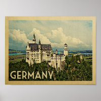 Deutschland Vintage Travel Poster