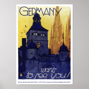 Deutschland Vintage Travel Poster wiederhergestell
