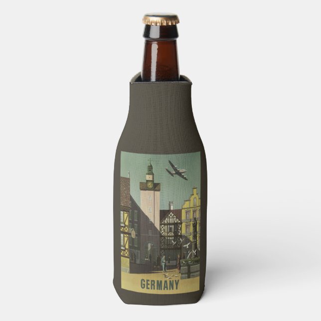 Deutschland Vintage Travel Zollflasche cooler Flaschenkühler (Flaschenvorderseite)