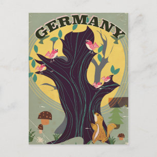 Deutschland Vintages Cartoon Landschaftsplaner Postkarte