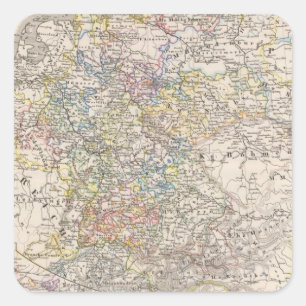 Deutschland von 1649 bis 1792 quadratischer aufkleber