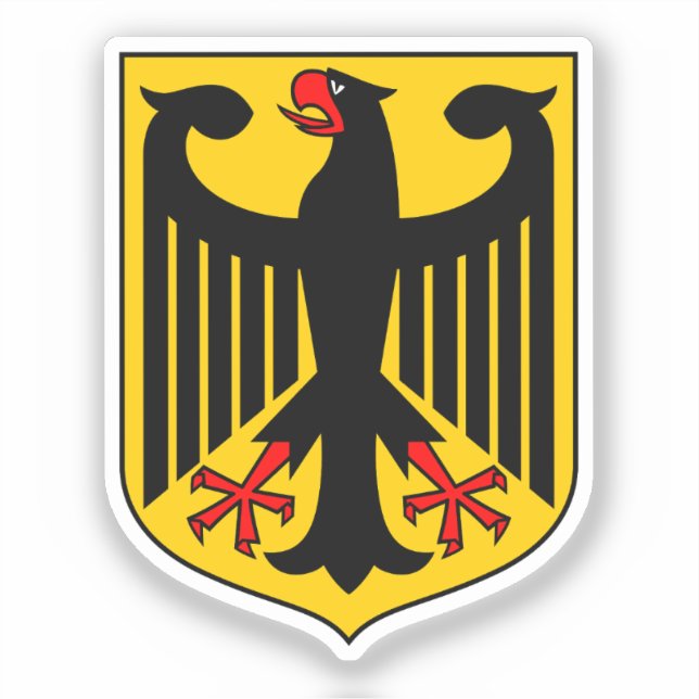 Deutschland-Wappen Aufkleber (Vorderseite)