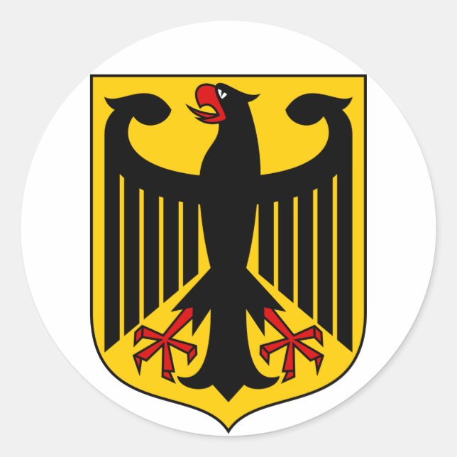 Deutschland-Wappen-Aufkleber Runder Aufkleber (Vorderseite)