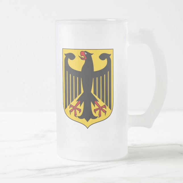 Deutschland-Wappen Mattglas Bierglas (Rechts)