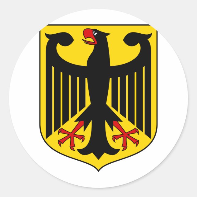 Deutschland Wappen Runder Aufkleber (Vorderseite)