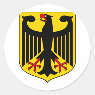 Deutschland Wappen Runder Aufkleber