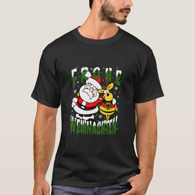 Deutschland - Weihnachten - T - Shirt Frohe Weihna (Vorderseite)