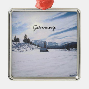Deutschland-Weihnachtsverzierung Silbernes Ornament