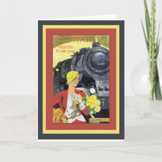 Deutschland will dich Vintag zu sehen Karte