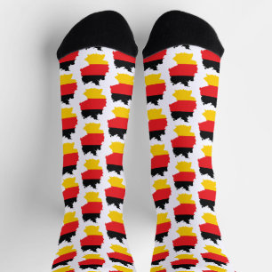 Deutschlandflagge in Karten-Souvenir-Design Socken