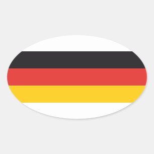 Deutschlandflagge x20 Aufkleber deutsche ovale Fla