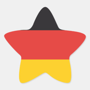 Deutschlandflagge x20 Aufkleber deutsche sternförm