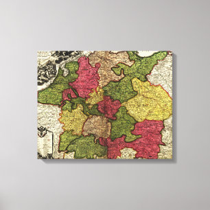 DeutschlandPanoramakarte Deutschland Leinwanddruck