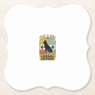 Deutschlands Schferhündin Mädchen Vintage Hundelie Untersetzer