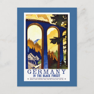 Deutschlands Schwarzwald-Reiseplakat im Vintage-St Postkarte