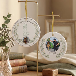 Deutschlandscher-Hirtenhund-Gedenk-Kräuter-Botanik Keramik Ornament
