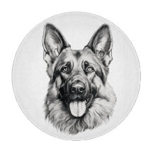 Deutschlandscher-Hirtenhund-Porträt Runde Schneidb