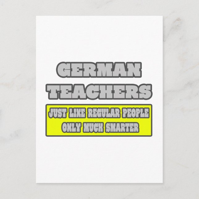 Deutschlehrer ... viel schlauer postkarte (Vorderseite)