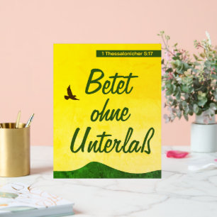 Deutschsprachige Bibel Verse Motivierend Acrylschild