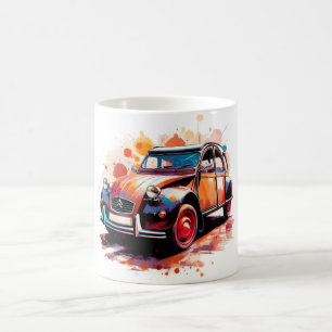 Deux chevaux car kaffeetasse