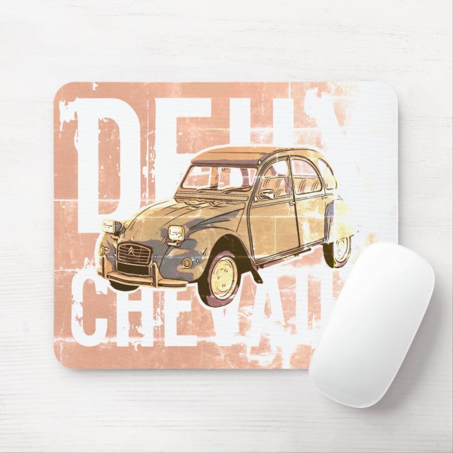 Deux Chevaux Mousepad (Mit Mouse)