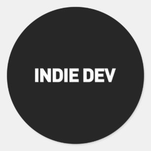 Dev - Video Game Developer Indie Game Developer Runder Aufkleber