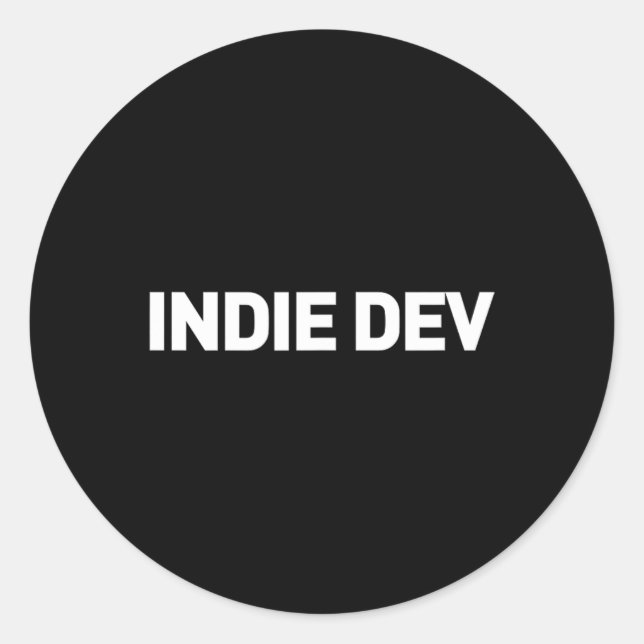 Dev - Video Game Developer Indie Game Developer Runder Aufkleber (Vorderseite)