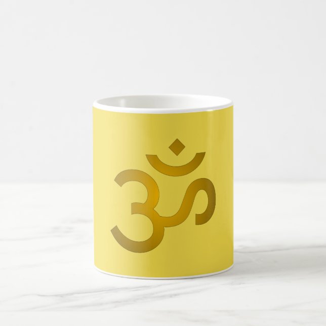 Devanagari om - Canary Kaffeetasse (Mittel)