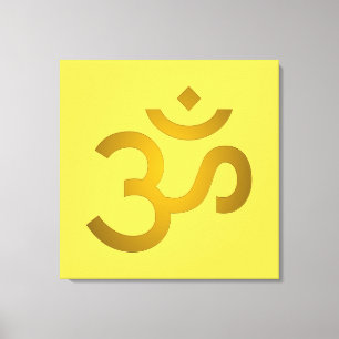 Devanagari om - Canary Leinwanddruck