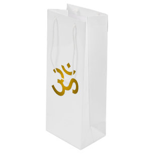 Devanagari Om  Geschenktüte Für Weinflaschen