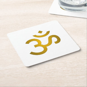 Devanagari Om  Rechteckiger Pappuntersetzer