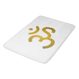 Devanagari Om - White Badematte