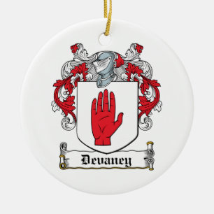 Devaney Familienwappen Keramik Ornament