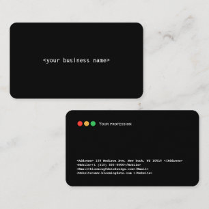 Developer Business Card Visitenkarte