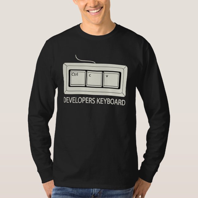 Developers Keyboard Front End Developer Web Design T-Shirt (Vorderseite)
