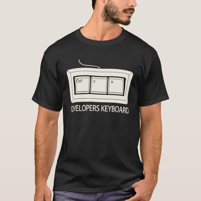 Developers Keyboard Front End Developer Web Design T-Shirt (Vorderseite)