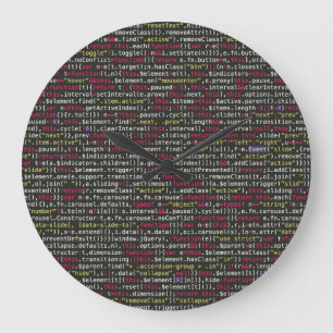 Developer's Terminal Pattern Große Wanduhr