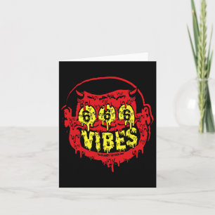Devil 666 Vibes - Retro Style 666 Funny Evil Hallo Karte