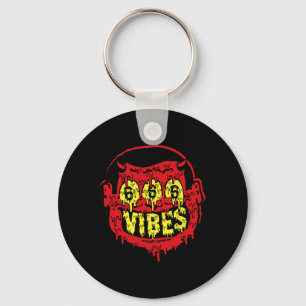 Devil 666 Vibes - Retro Style 666 Funny Evil Hallo Schlüsselanhänger