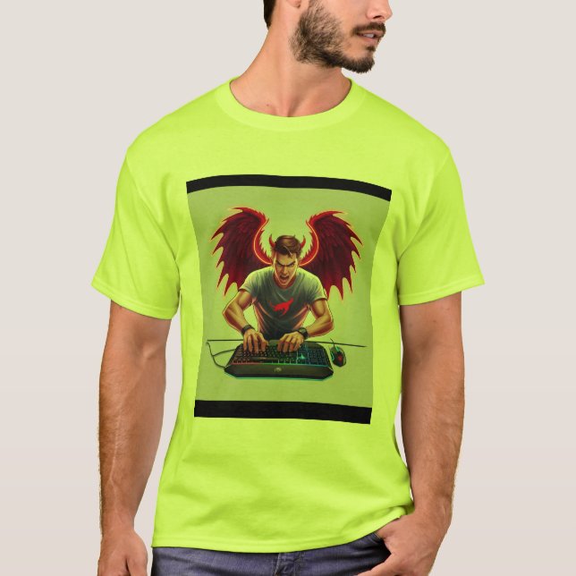 Devil Angel Gamer T-Shirt - Entfesseln Sie Ihre Po (Vorderseite)