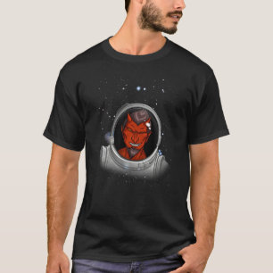 Devil Astronaut Occully Halloween Demon Astronaut T-Shirt