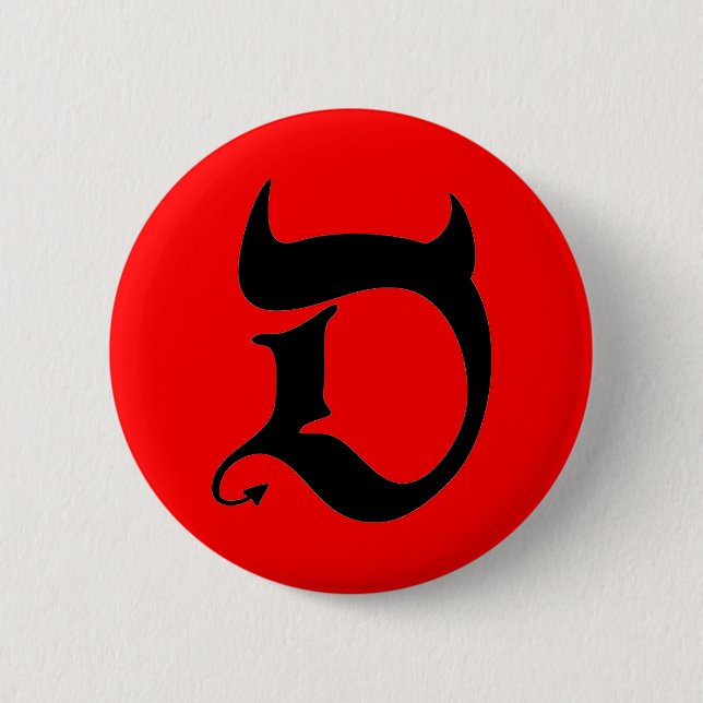 Devil (black print / red) button (Vorderseite)