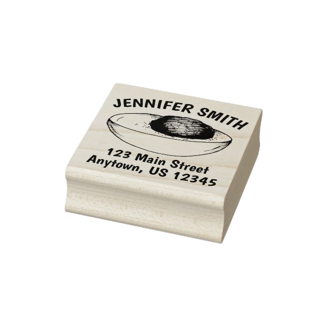 Devil Deviled Egg Picnic Food Feinschmecker Adress Gummistempel (Stempel)