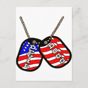 Devil Dogs American Flag Hunde Tags Postkarte