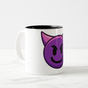 Devil Emoji druckte Zwei-Tone-Kaffee-Tasse Zweifarbige Tasse