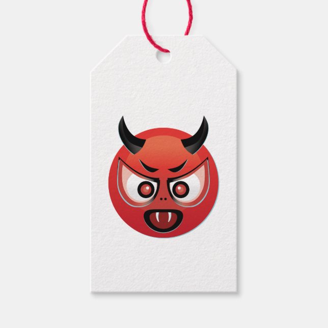 Devil Emoji Geschenkanhänger (Vorderseite)