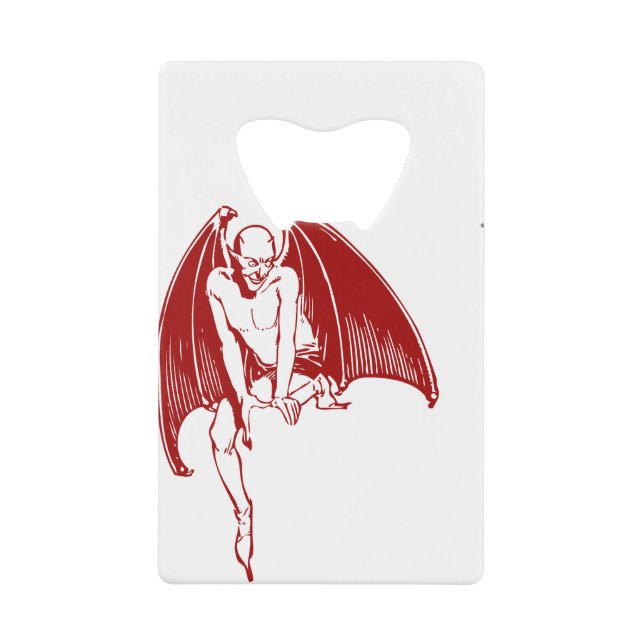 Devil Evil Demon Monster Wings Gothic Geldbeutel Flaschenöffner (Vorderseite)