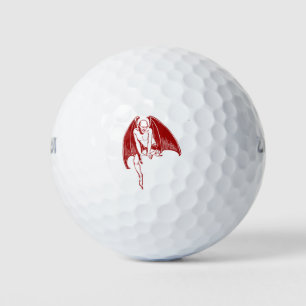 Devil Evil Demon Monster Wings Gothic Golfball